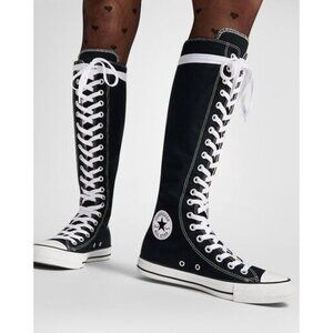 Chuck Taylor All Star XXHi Knee High Women's 6 Back Zipper Sneakers Black Canvas